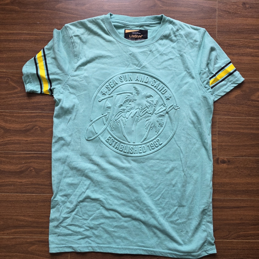 Lands' End Men's Aqua Jamaica Graphic Tee